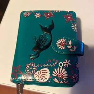 RARE HTF Shag Wear Mermaid teal mini wallet. Like new condition. Vegan leather.